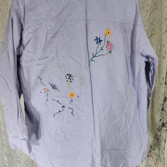 Easter Themed Shirt Blue White Casey Colman O/S - Picture 4 of 4